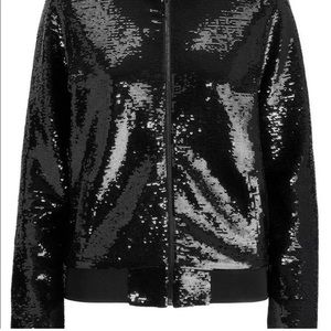 NWT - Lauren Ralph Lauren Sequins black bomber jacket. Tags no longer attached.